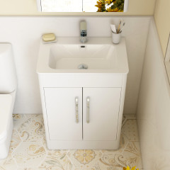 Suburb 600 Double Door Matt White Cabinet