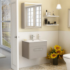 Suburb 600 Wall Mounted Single Drawer Cabinet Matt Ash