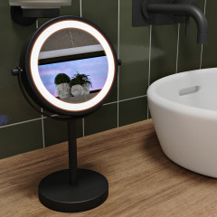 MM703021E Freestanding Battery Mirror Black