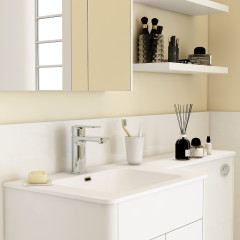 Suburb Left Hand Basin In Matt White