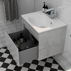 Alma 600 Open Drawer Cabinet In Natural Stone
