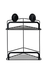 QM290721 SNL 2-Tier Corner Basket Black-front