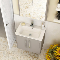 Suburb 600 2 Door Wall Mounted Cabinet In Matt Ash